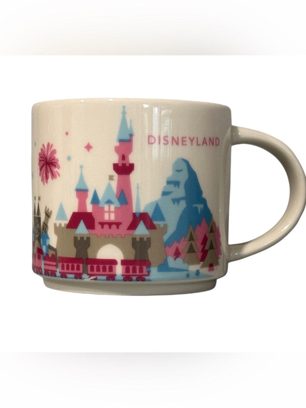 Starbucks Disneyland Pink and Blue Castle Ceramic Mug